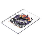 黒不気味猫ハロウィーンナイト – ヴィンテージ幽霊のよく出る ノートブック (左側)