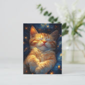 黒不気味猫ハロウィーン壁紙 – 2025夜! シーズンポストカード (スタンド正面)