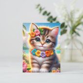 黒不気味猫ハロウィーン壁紙 – 2025夜！ シーズンポストカード (スタンド正面)