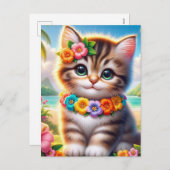 黒不気味猫ハロウィーン壁紙 – 2025夜！ シーズンポストカード (正面/裏面)