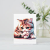 黒不気味猫ハロウィーン壁紙 – 2025夜！ シーズンポストカード (スタンド正面)