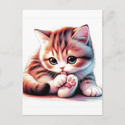 黒不気味猫ハロウィーン壁紙 – 2025夜！ シーズンポストカード (正面)