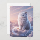 黒不気味猫ハロウィーン壁紙 – 2025夜！ シーズンポストカード (正面/裏面)