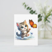 黒不気味猫ハロウィーン壁紙 – 2025夜！ シーズンポストカード (スタンド正面)