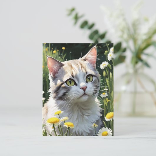 黒不気味猫ハロウィーン壁紙 – 2025夜! シーズンポストカード (スタンド正面)