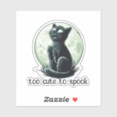 黒不気味猫 シール (シート)