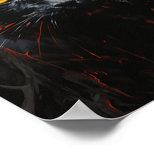 黒不気味猫 ポスター (角)