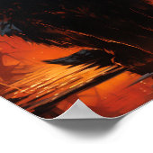 黒不気味猫 ポスター (角)