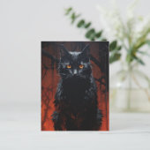 黒不気味猫 ポストカード (スタンド正面)