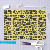 黒不気味猫 薄葉紙 (クラフト)