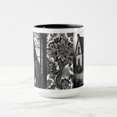 黒不気味白ゴシックの少女 マグカップ (中央)