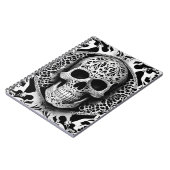 黒不気味白スマイルレーススカル ノートブック (左側)