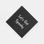 黒不気味白ハローウィンパーティ紙ナプキン スタンダードランチョンナプキン (角)