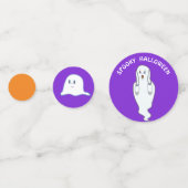 黒不気味色と紫のハロー幽霊 コンフェッティ (正面)