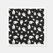 黒不気味装飾ハロウィーンの幽霊模様 スタンダードカクテルナプキン (正面)