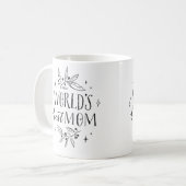 黒世界最高の母母の日 コーヒーマグカップ (正面左)