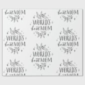 黒世界最高の母母の日 ラッピングペーパー (フラット)