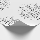 黒世界最高の母母の日 ラッピングペーパー (角)