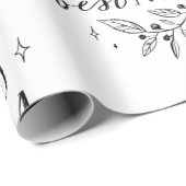 黒世界最高の母母の日 ラッピングペーパー (ロールコーナー)