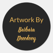 黒丸によるアートワーク ラウンドシール (正面)