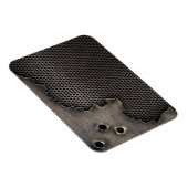 黒丸の穴の背景を持つメタル マグネット (右側)