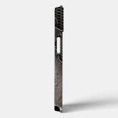 黒丸の穴の背景を持つメタル Case-Mate iPhoneケース (裏面 / 右)