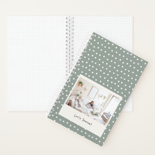 黒丸パーソナライズされた写真カバー ノートブック (内側)