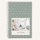 黒丸パーソナライズされた写真カバー ノートブック (正面)