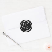 黒丸優れたのポンド記号の通貨 ラウンドシール (封筒)