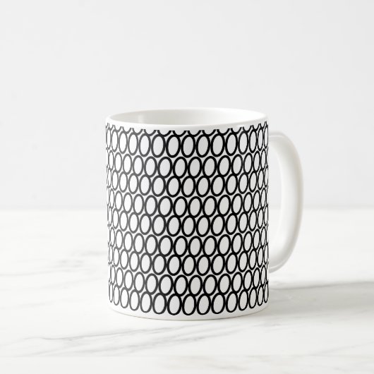 黒丸抽象芸術 コーヒーマグカップ (正面右)