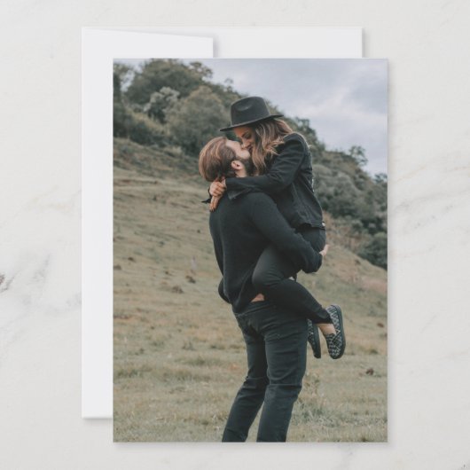 黒乾燥フローラ水彩画結婚像の写真 セーブザデート (裏面)