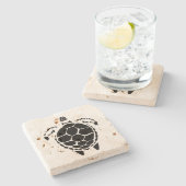 黒亀 ストーンコースター (横)