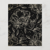 黒予算モダン金ゴールド花模様保存日 チラシ (裏面)