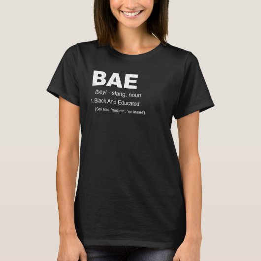 黒人および教育を受けたBAE Tシャツ (正面)