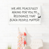 黒人が問題の平和的な抗議シンボルや象徴 横断幕 (インサイチュ)