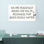 黒人が問題の平和的な抗議シンボルや象徴 横断幕 (トレードショー)