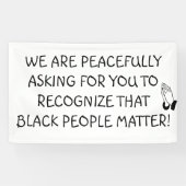 黒人が問題の平和的な抗議シンボルや象徴 横断幕 (横)