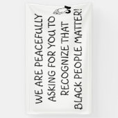 黒人が問題の平和的な抗議シンボルや象徴 横断幕 (縦)