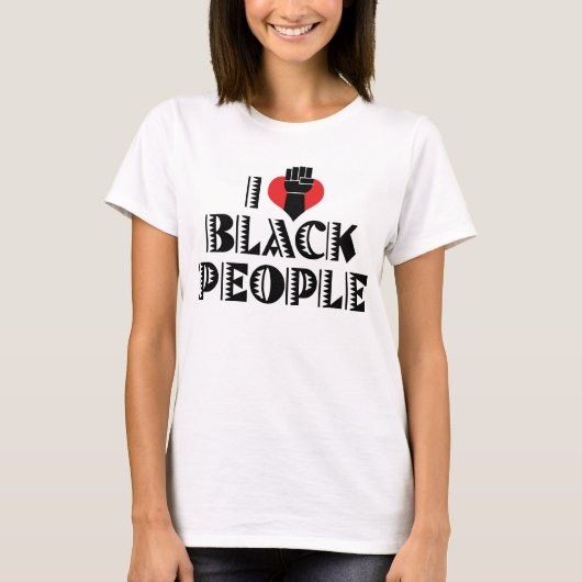黒人が好きな人向けTシャツ Tシャツ (正面)