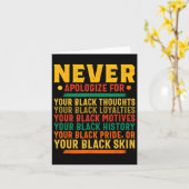 黒人であることを決して謝るな アフリカ系アメリカ人1 カード (黄色い花)