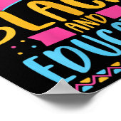 黒人で教育を受けたアフリカ系アメリカ人の黒人の女の子 ポスター (角)