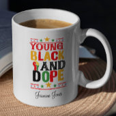 黒人とアフリカ系ドーピングアメリカ人のプライド コーヒーマグカップ