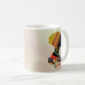 黒人とア誇りを持ったフリカ人の女の子 コーヒーマグカップ (正面右)