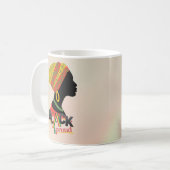 黒人とア誇りを持ったフリカ人の女の子 コーヒーマグカップ (正面左)