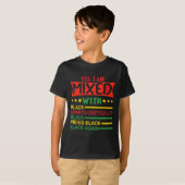 黒人と混血なことを誇りに思う アフリカ系黒人の歴史 Tシャツ (正面フル)
