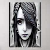 黒人と白人の女性 | AIアートポスター ポスター (正面)