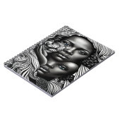 黒人と白人の抽象芸術アフリカ系アメリカ人女性 ノートブック (左側)