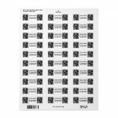 黒人と白人の抽象芸術アフリカ系アメリカ人女性 ラベル (フルシート)