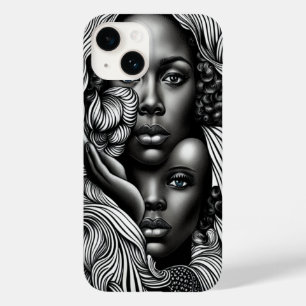 黒人と白人の抽象芸術アフリカ系アメリカ人女性 Case-Mate iPhone 14ケース