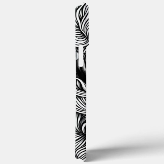 黒人と白人の抽象芸術アフリカ系アメリカ人女性 Case-Mate iPhoneケース (裏面 / 右)